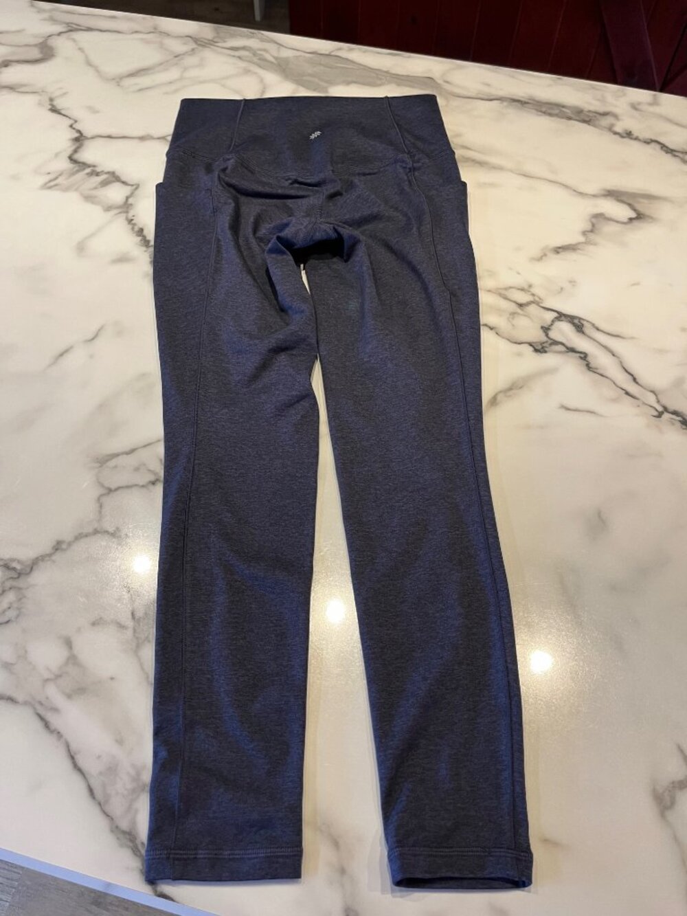 Athleta Salutation Stash Pocket II Softluxe Tights - Heather Navy Small - Picture 2 of 13
